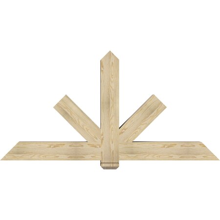 Ekena Millwork Kennewick Rough Sawn Timber Gable Bracket, Douglas Fir, 72"W x 36"H x 6"D x 6"F, 12/12 Pitch GBW072X36X0606KEN00RDF